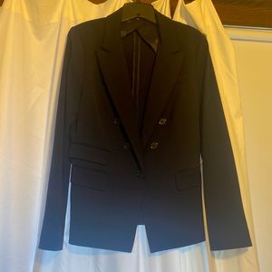 Express Navy blue double breasted figure flattering blazer